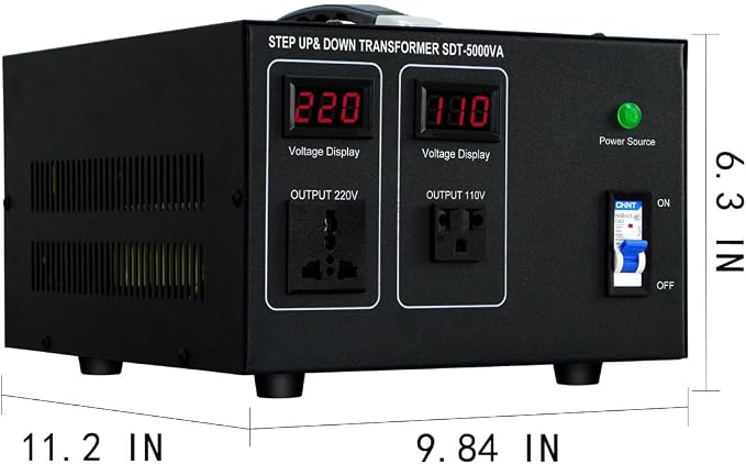 Step Down/Up Transformer 220v to 110v, 5000W Voltage Converter 110 to 220 Heavy Duty Power Transformer