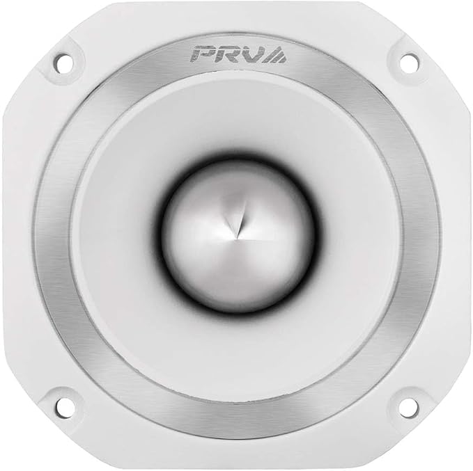 PRV AUDIO TW700Ti White 4 Inch Titanium Bullet Tweeter TW700Ti White 240 Watts, 8 Ohm Super Tweeter, Built-in Capacitor Pro Audio High Frequency Driver (Single)