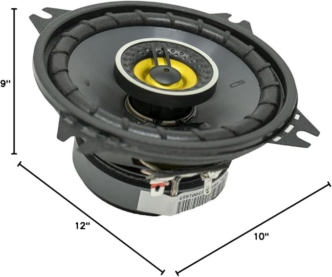 KICKER 46CSC44 CS-Series CSC4 4-Inch (100mm) Coaxial Speakers, 4-Ohm (Pair)