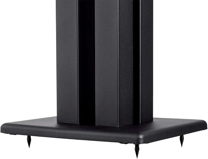 Monolith 24 Inch Speaker Stand (Each) - Supports 75 lbs, Adjustable Spikes, Compatible With Bose, Polk, Sony, Yamaha, Pioneer and others, Black