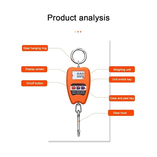 Hanging Scale, Portable Electronic Luggage Scale Multifunctional Digital Scales LCD Travel High Accurate Handheld Weighing Tool for Gym,Hunting,Travelling(Black)