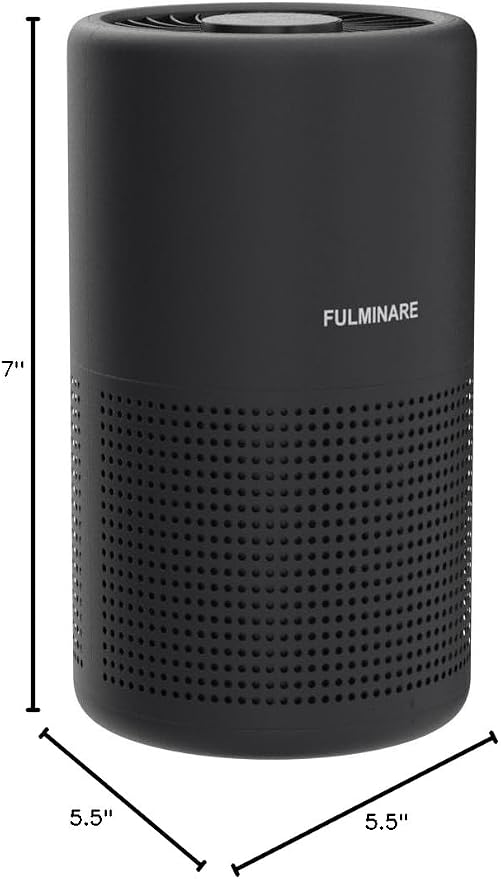 Air Purifiers for Bedroom, FULMINARE H13 True HEPA Air Filter, Quiet Air Cleaner With Night Light, Portable Small Air Purifier for Home, Office, Living Room
