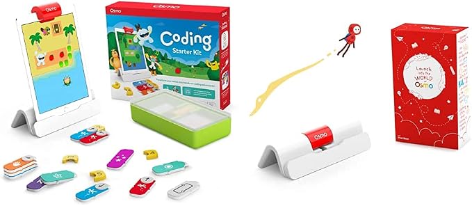 Osmo - Coding Starter Kit Plus Case for iPad 10.2" - 3 Educational Learning Games - Ages 5-10+ - Learn to Code, Coding Basics & Coding Puzzles - STEM Toy iPad Base Included