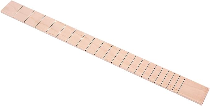Guitar Fretboard With 21 Frets Maple Fingerboard for 3 String Cigar Box Guitar Replacement (maple) 1Pcs