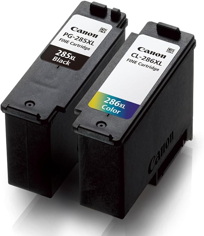 Canon PG-285 XL/CL-286 XL Genuine Ink Value Pack (2 Cartridges),Compatible with TR7820,TS7720/7722,(Pack of 2)