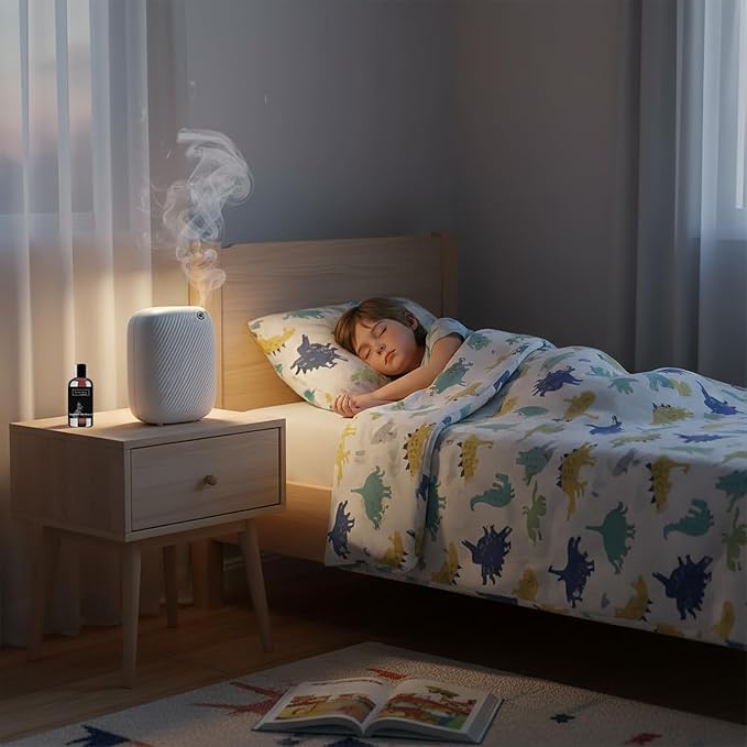 Smart Waterless Essential Oil Diffuser, 400ML Diffuser with 100ML Fragrance Scent Oils for Scent Air Machine with 12A1V Power Adapter for Large Room and Commercial Use, Cover Up to 2000 Sq.Ft