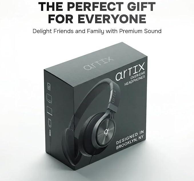 Artix CL750 Adults & Kids Headphones with Cord - Plug-In Over Ear Headphones Wired with Mic and Volume Control, Corded Head phones for Laptop, Computer, Chromebook, Tablet & Smartphone with 3.5mm Jack