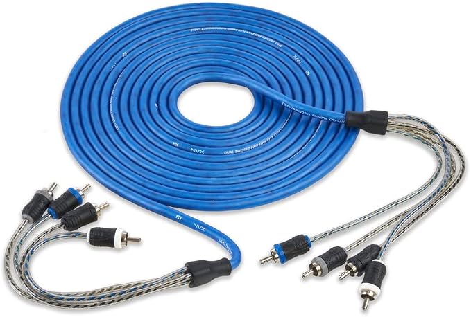 NVX True 8 Gauge AWG 100% OFC Complete Amplifier Wiring Kit with 4-Channel RCA Cable - XKIT84