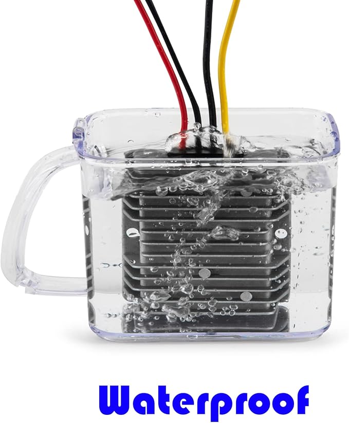 DC 12V-24V 15A 360W Voltage Booster, DC Boost Converter, Regulator Power Supply, Waterproof for Vehicle, Boat, Electric Bike