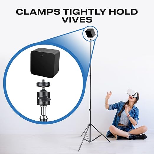 Skywin VR Tripod Stand for HTC Vive Base Station - 2 Adjustable Stands | Stable Tracking, Compatible with HTC Vive, Sensor Stand & Base Station Mount for Vive Sensors or Oculus Rift Constellation