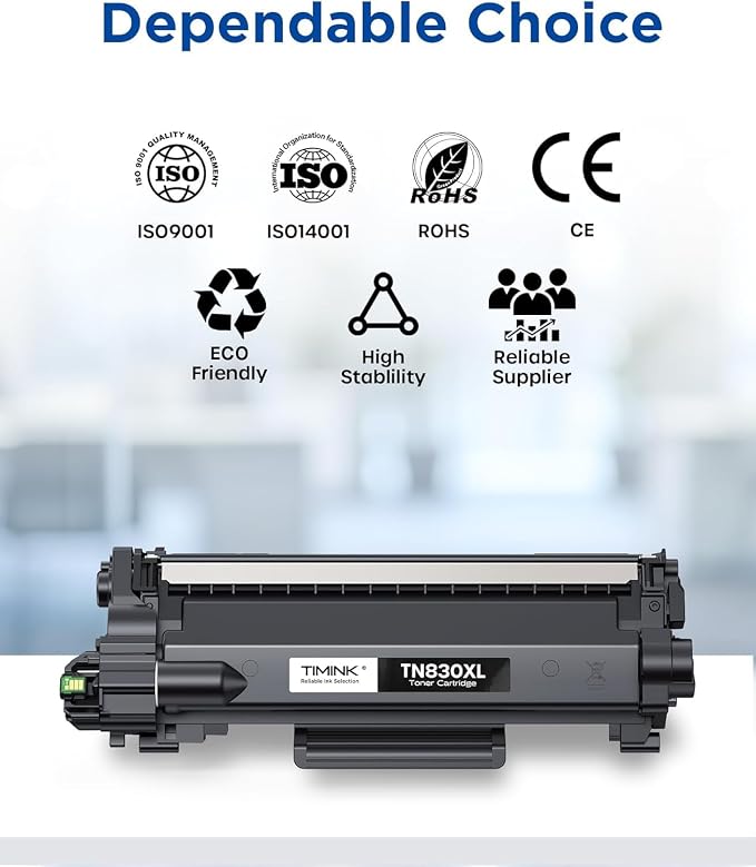 TN830XL Toner for Brother Printer DCP-L2640DW HL-L2460DW Replacement for Brother TN830 TN830 XL/V/R 830 Toner Work for HL-L2405W MFC-L2820DW HL-L2480DW HL-L2400D Printer 4PK High Yield