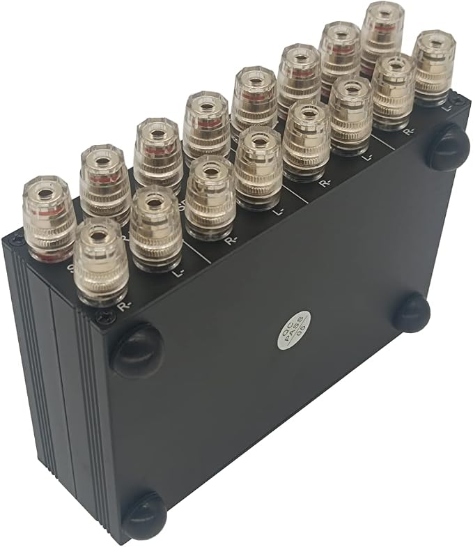 P3 2-WAY AMP Amplifier to 2 Pair of Speakers Selector Switch Switcher Splitter Combiner box 2 IN 2 OUT