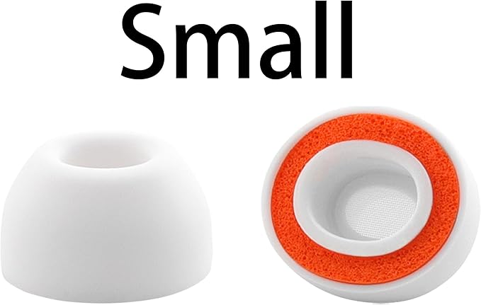 Replacement Memory Foam Ear Tips for AirPods Pro 3 Silicone Shield, Ultimate Comfort, 3 Pairs (White, Small)