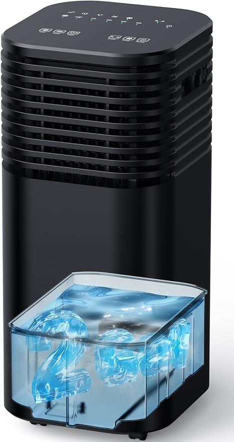 4-IN-1 Portable Air Conditioners, Evaporative Air Cooler w/4 Modes & 3 Speeds, 15H Timer for Smart Auto-off, 2-Gal Tank for 20H Cooling,17FT Remote,No Hose Needed,120ยฐOscillating Swamp Cooler