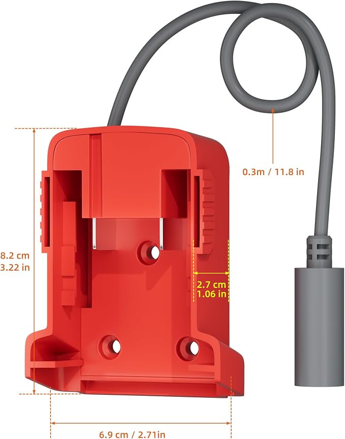 Starlink Mini Mil.Waukee 18V Battery Adapter with DC Female Socket, Starlink Mini DC Power Cable Adapter Accessories for Mil.Waukee Battery Charger 18AWG 1FT