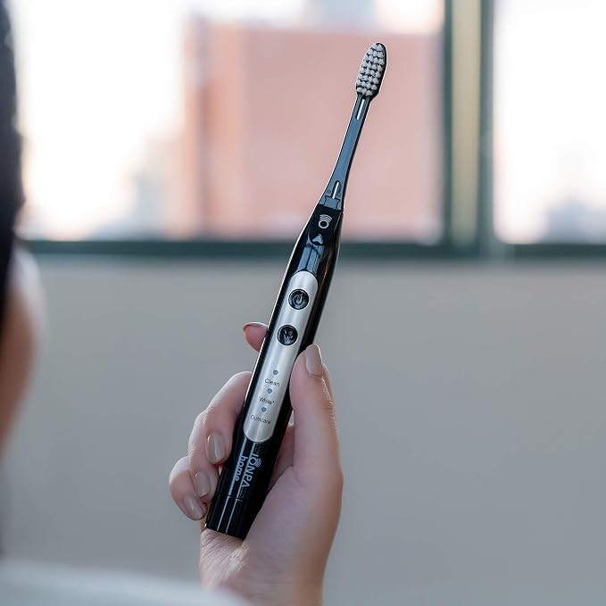 IONIC KISS IONPA DH Home Black Ionic Power Electric Toothbrush Black, Easy-to-use, Brushing Timer, 3 Modes, 2 Soft Extended Filament Brush Heads Made in Japan, You, hyG, DH-311BK