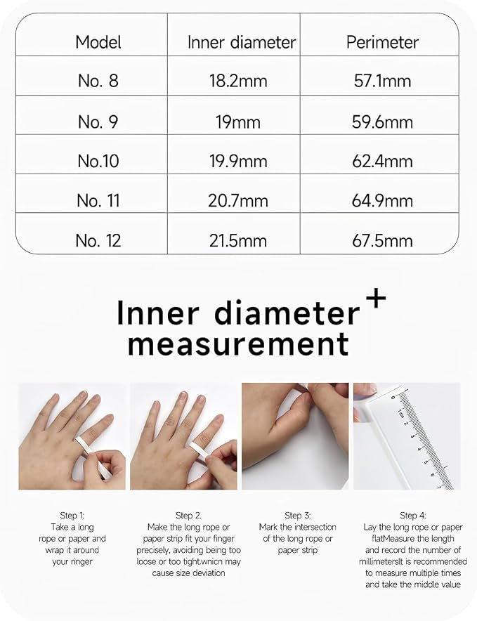 Smart Ring Sizing Kit - Ring Size Measurement Mold - 8 Sizes to Choose from -6 to 13 - Purchase Smart Ring can Refund Ring Size Mold fee