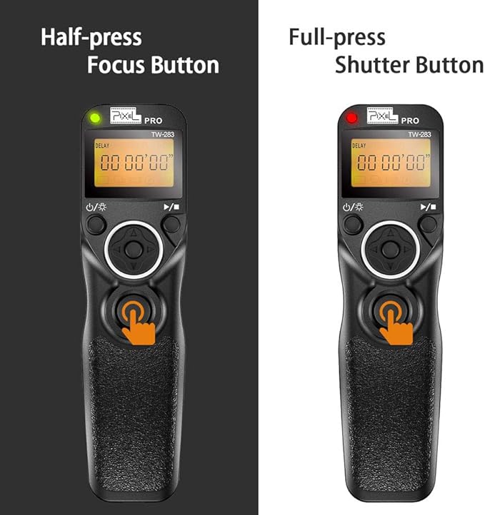 Wireless Remote Shutter Compatible for Sony PIXEL TW-283 S2 Wired Timer Remote Control Compatible for Sony A99II, A77II, A58, A68, A7, A7II, A7R, A7RII, A7S, A7SII, A3000, A5100, A5000 A6000