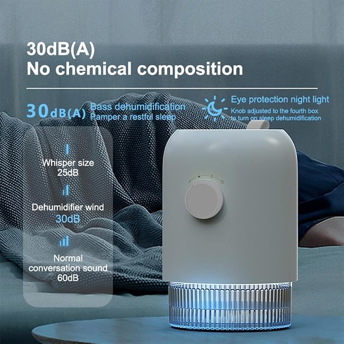 Dehumidifier for Home (300 Sq.Ft), Small Dehumidifiers with Auto Shut Off, Ideal for Closet Bedroom Bathroom RV T1-WHITE Upgrade