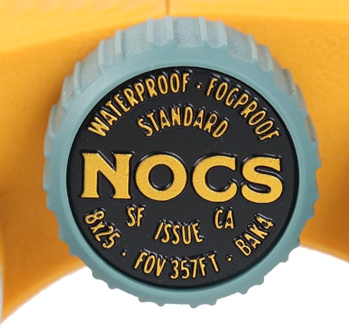 Nocs Provisions Standard Issue 8x25 Waterproof Binoculars | Lightweight, Compact, 8X Magnification, Wide View, Multi-Coated Lenses for Bird Watching, Hiking, and Outdoor Activities - Canary (Yellow)