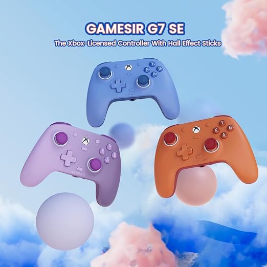 GameSir G7 SE Wired Controller for Xbox Series X|S, Xbox One & Windows 10/11, Plug and Play Gaming Gamepad with Hall Effect Joysticks/Hall Trigger, 3.5mm Audio Jack (Blue)