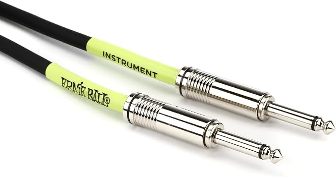 Ernie Ball Instrument Cable, Straight/Straight, 20ft, Black (P06046)