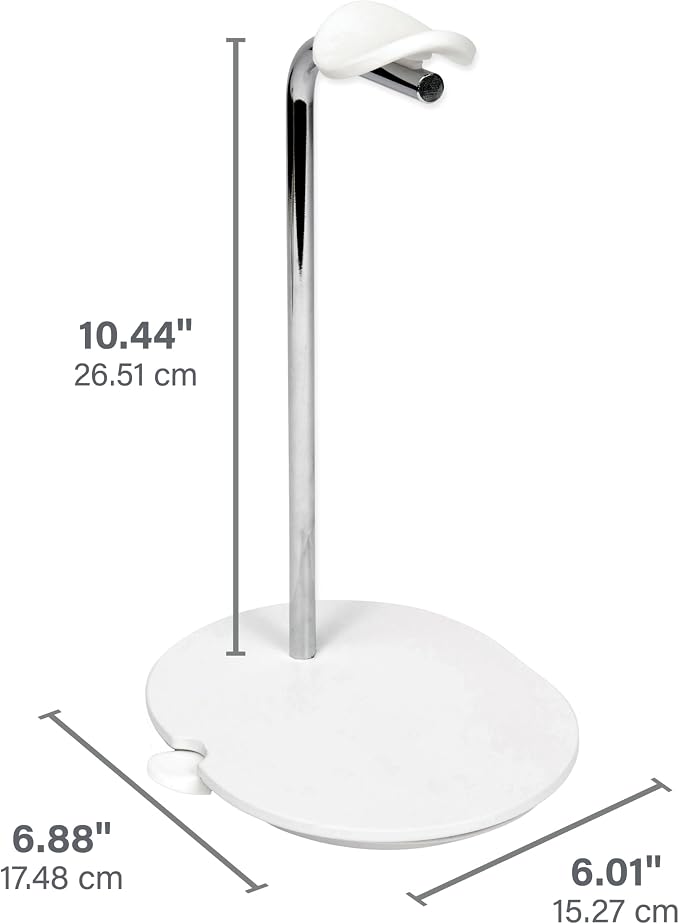Sanus Sonos Ace Headphones Stand - Premium Stand w/Silicone Cradle Prevents Creasing & Built-in Cable Management w/Magnetic Clip for Fast Charging - Tool-Free Setup - White Sonos Headphones Holder