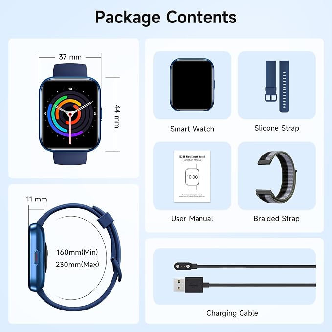Gydom Smart Watches for Men, 1.8" Fitness Tracker for Android & iPhone, Answer/Make Calls, Alexa Built-in, Heart Rate/Sleep/SpO2 Monitor Smartwatch, IP68 Waterproof Watches 101+ Sport Modes, 2 Bands
