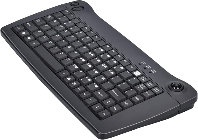MCSaite MC-8040RF 2.4G Wireless and Bluetooth Mini Keyboard with Built-in Trackball Mouse Multi-Device for Smart TV, TV Box, TV-Connected Computer, Mac, HTPC