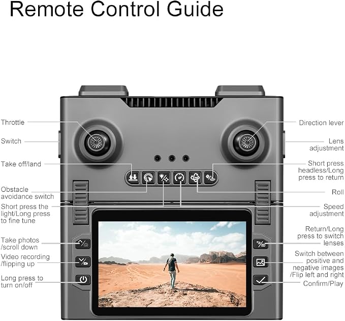 KMAX Drone with Camera for Adults Beginners, 2K Foldable RC Drone with 4.3" HD Display, Obstacle Avoidance, Altitude Hold, One-Key Return, 60 Mins Flight Time with 3 Batteries, Easy to Fly Mini Camera Drone Gifts
