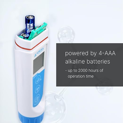 APERA INSTRUMENTS AI316 Premium Series PC60 5-in-1 Waterproof pH/EC (Conductivity) /TDS (ppm) /Salinity (ppt) /Temp. Multi-Parameter Pocket Tester Kit