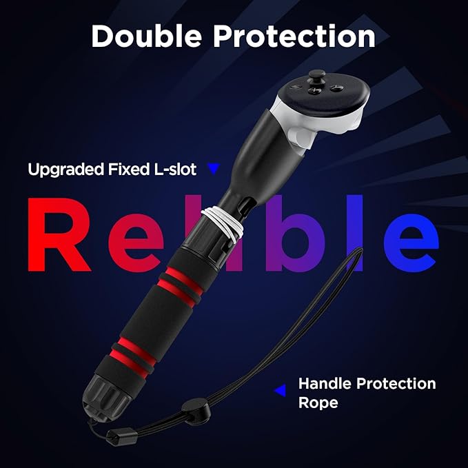 YOGES Gorilla Tag Long Arms Compatible with Meta Quest 3S/ Quest 3/ Oculus Quest 2/ Quest Pro/Rift S Controller, Beat Saber Handle Attachments VR Sticks Dual Extensions Grips for Playing VR Games