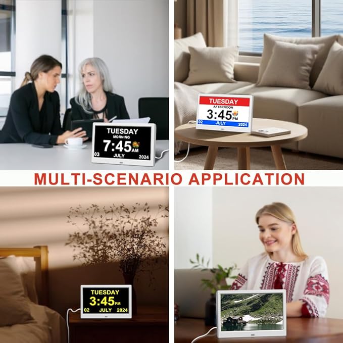 2026 Digital Clock Plug-in (No Battery), Power Outage Memory,DST Display Time, Date, Month, and Year Large-Font Clock for the Elderly