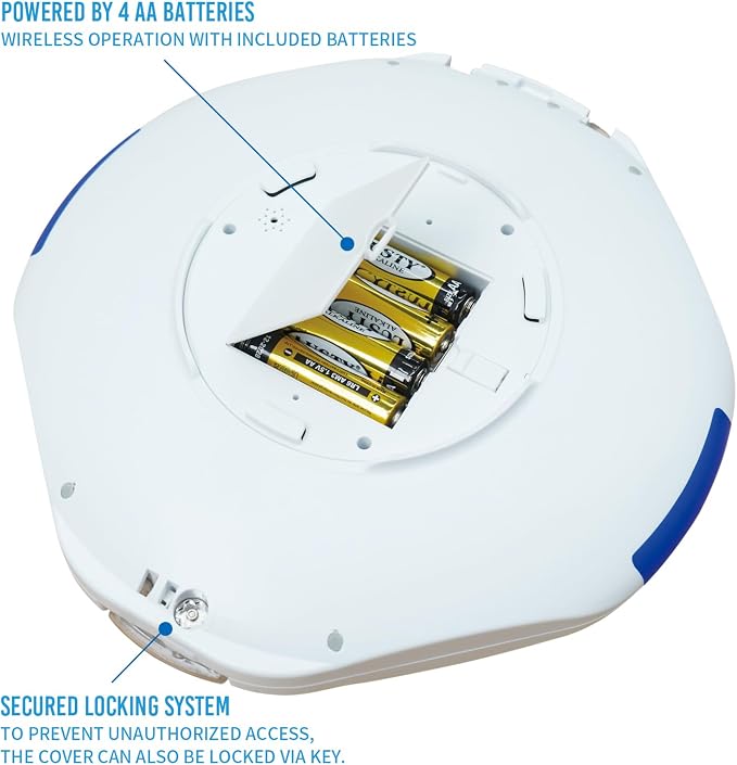 EziMedPil Bluetooth Automatic Pill Dispenser with App Setup for Caregivers | App Adherence History Tracking for Seniors, Locked 28-Day Organizer with Sound-Light Reminders, 9 Daily Alarms & LCD Display