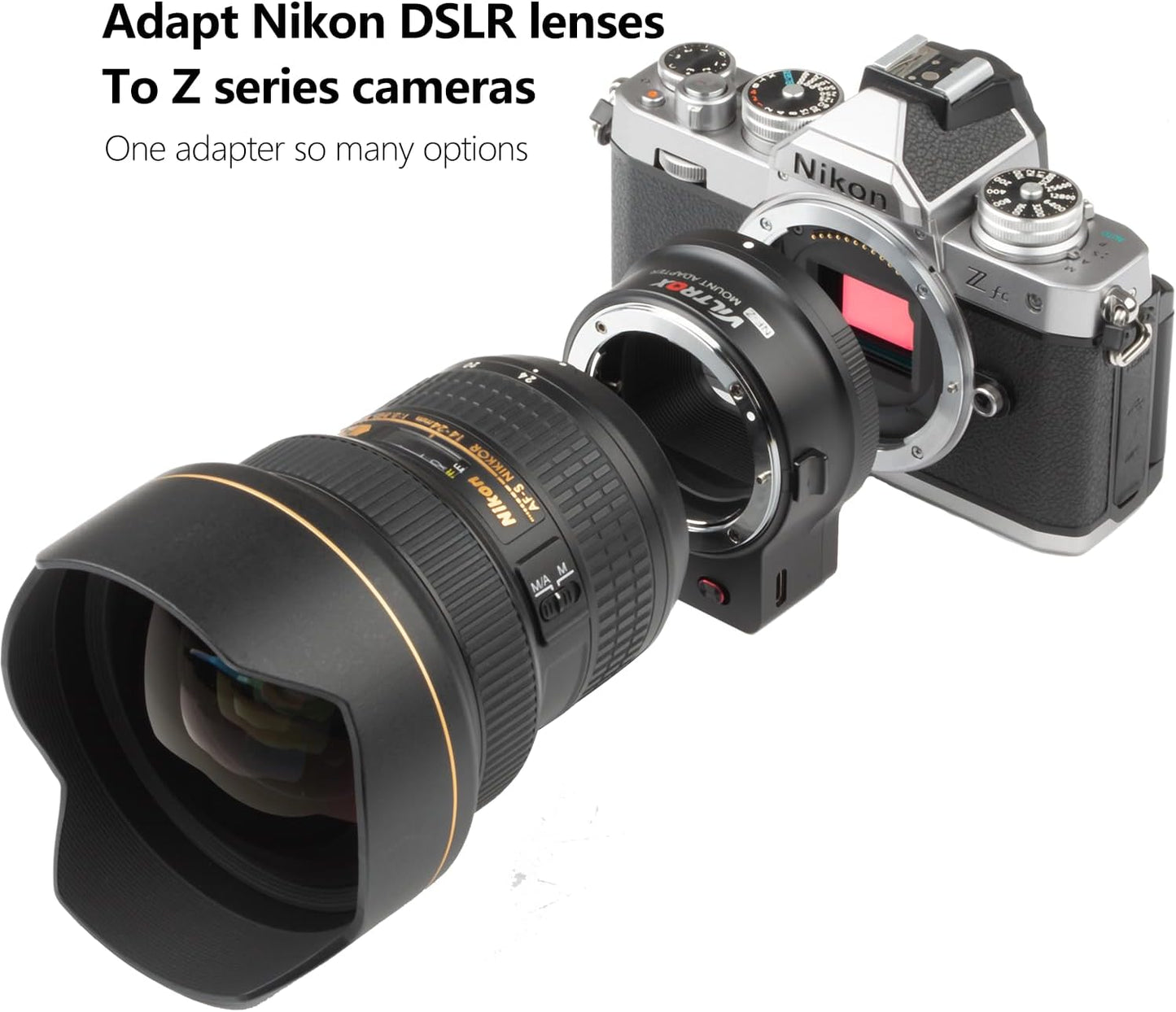 VILTROX NF-Z Lens Mount Adapter FTZ Auto Focus Lens Mount Converter Ring Adapter for Nikon F Lens to Z Mount Camera Z5 Z50 Z30 Z6 Z6II Z7 Z7II Zfc Z8 Z6III Z7III