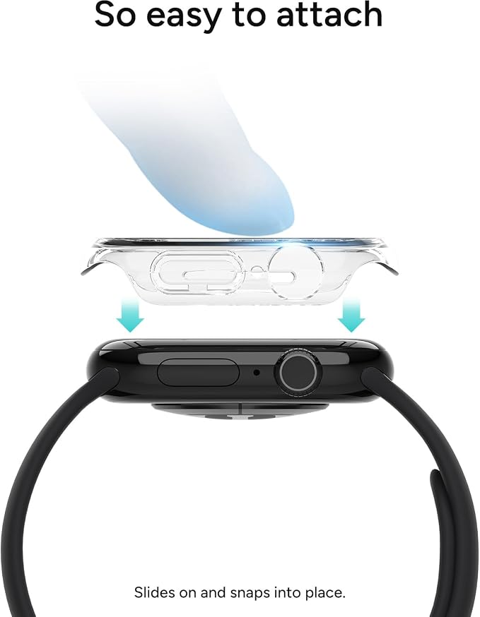 ZAGG Glass 360 Screen Protector for Apple Watch Series 11/10, Watch Size: 42mm, Integrated Bumper, 5X Stronger Impact Protection, Scratch-Resistant, Eco-Friendly Materials