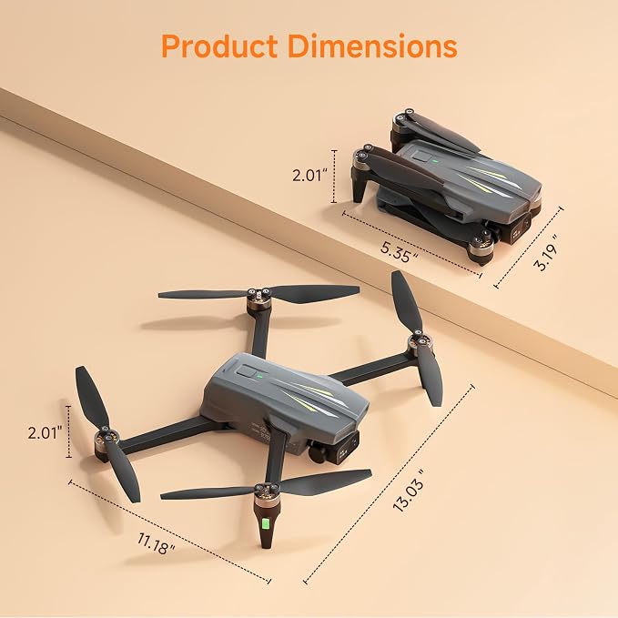 Ameta Drones with Camera for Adults 4k UHD, S20 GPS Drone for Kids and Beginners with Auto Return/50 Minutes/Brushless Motor/Altitude Hold/Beginner Mode, Cool Toys Gifts for Men Boys(Under 249g)