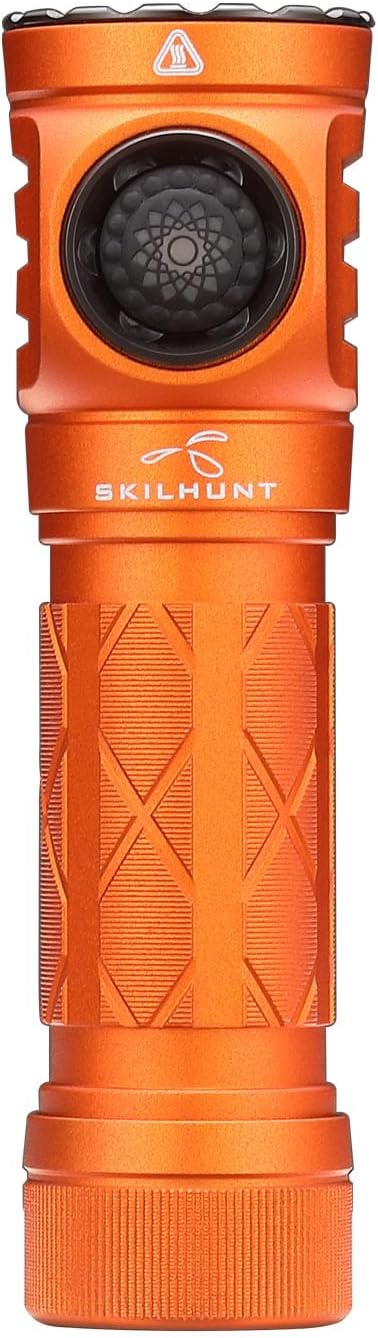 SKILHUNT EC150 USB-C Rechargeable Pocket Flashlight, High CRI,Compact Mini LED Torch for Everyday Use, Durable EDC Light (Orange, Neutral White 519A High CRI)