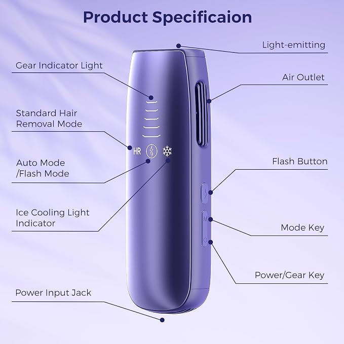 2026 Upgraded Laser Hair Removal with 5℃ Ice Cooling, Painless IPL Laser Hair Removal Device for Women & Men, 999,999 Flashes, 5 Levels, 2 Modes, Permanent At-Home Hair Removal for Face & Body