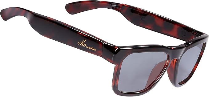 OhO sunshine Bluetooth Audio Sunglasses, Lightweight Open Ear Sport Glasses, 10H Playtime, Water Resistant with Voice Control