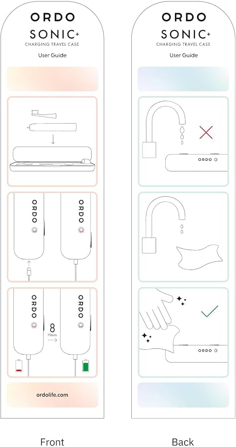 ORDO Sonic+ Electric Toothbrush with Case, Sonic Toothbrushes for Adults, Charging Travel Case, 4 Brushing Modes, Fast Rechargeable Battery, Silicone Polishing, USB Charger, White