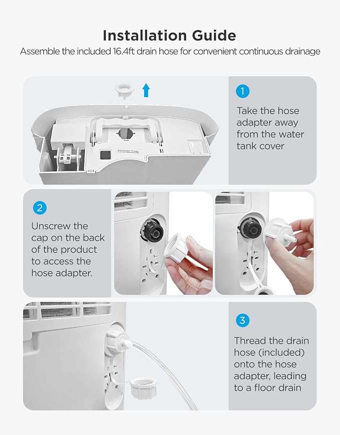 GoveeLife Dehumidifier for Home 4,500 Sq. Ft. 50 to 137 Pint with Pump, Drain Hose, Smart Dehumidifier for Basement with Humidity Control, Auto Shut Off/Defrost, 5 Modes, Bedroom, Bathroom, Garage