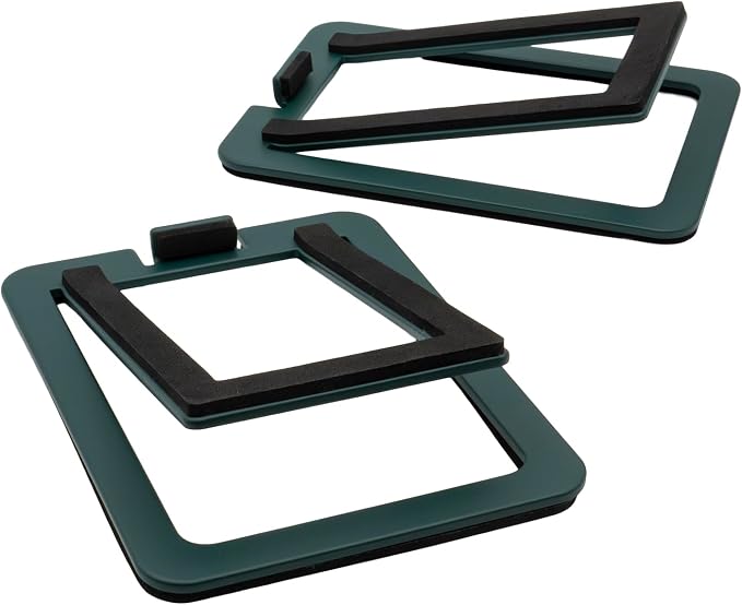 Audioengine DS1M Metal Speaker Stands Pair – Desktop Speaker Stands for Computer Speakers, Studio Monitors and Bookshelf Speakers - Green