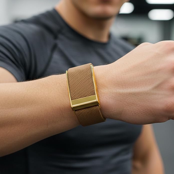 2-Pack Superknit Bands Compatible with WHOOP 5.0, Soft Adjustable Replacement Wristband Strap for One Peak & MG with Golden Accessories (Includes 1pcs One Peak + 1pcs MG)