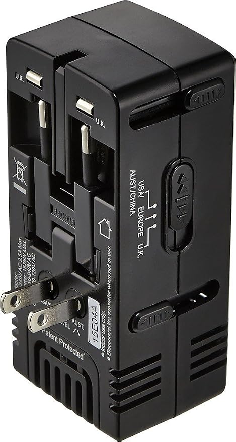 Insignia - All-In-One Travel Adapter/Converter - Black