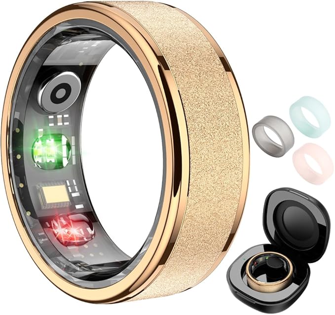 COLMI R10 Smart Ring, Smart Health Ring for Women, Features Heart Rate, Blood Oxygen, Pedometer, and Fitness Tracker, Smart Ring Womens, No Subscription Fee. (Rose Gold, 13#)