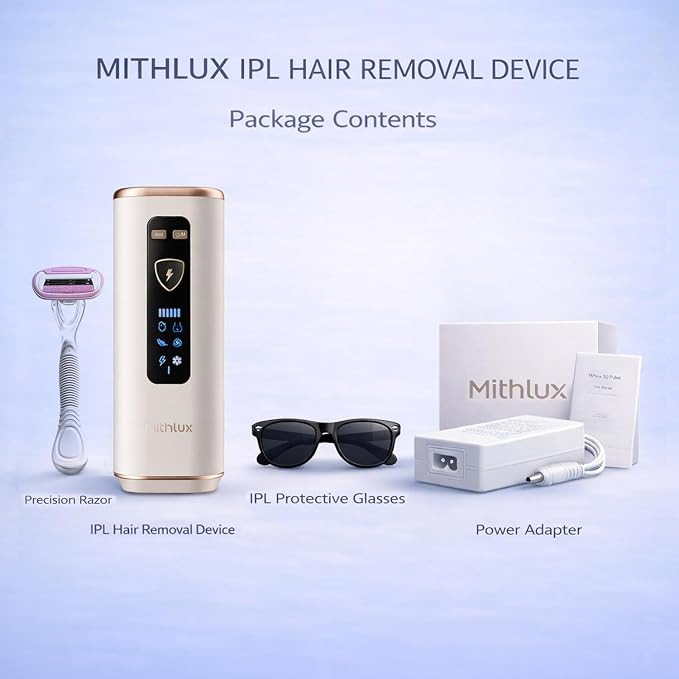 Laser Hair Removal Device for Women, IPL Hair Removal with Sapphire Cooling, At-Home Hair Remover for Face Body Bikini Underarms Legs | Gentle Cooling Comfort for Hair Removal