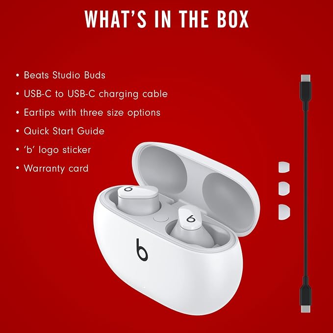 Beats Studio Buds with AppleCare+ for Headphones (2 Years) - White