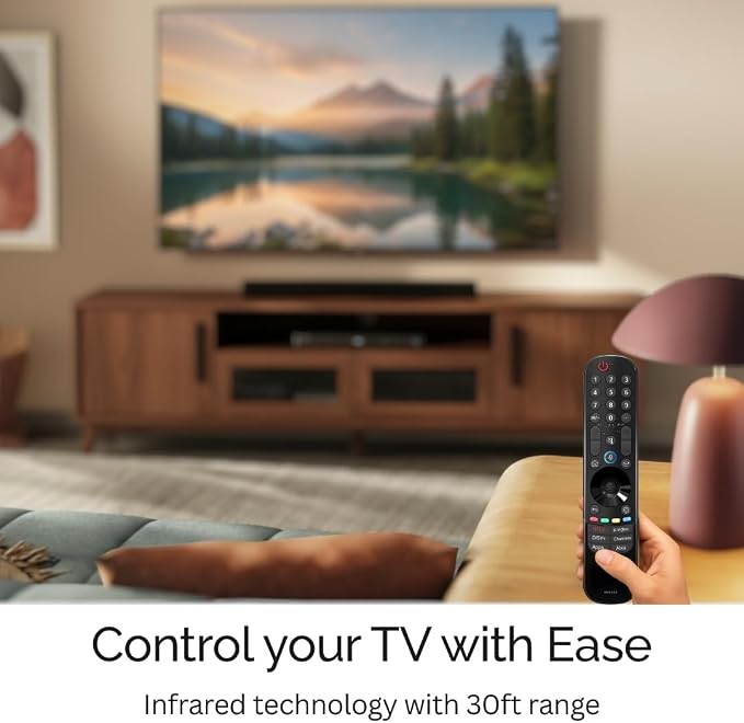 2 Pack LG Magic Remote Control Replacement for 2019-2024 TV Models - Easy Setup, Voice Control, Shortcut Keys - Works with LG OLED, QNED, NanoCell, UHD, WebOS, 4K/8K Smart TVs (MR19/20/21/22/23/24GA)