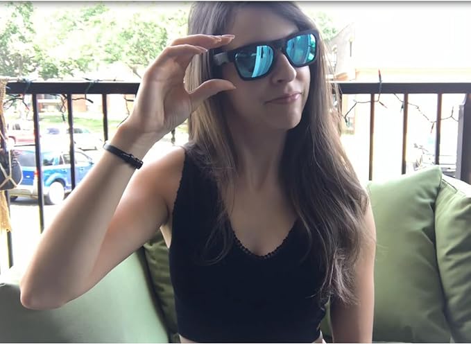 OhO sunshine, Polarized Sunglasses with Bluetooth Speaker, Open Ear Audio, Athletic/Outdoor UV Protection and Voice Control